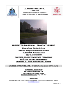 Informe de Mantenimiento Predictivo: An&aacute;lisis de Aire Comprimido para Sopladora Euro-Rinser