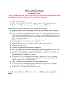 ME 3243 Materials Engineering Exam 4 Study Guide
