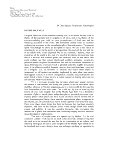 Of Other Spaces: Utopias and Heterotopias by Foucault