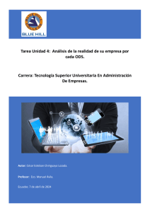 An&aacute;lisis de la empresa por ODS: Tarea de Administraci&oacute;n de Empresas