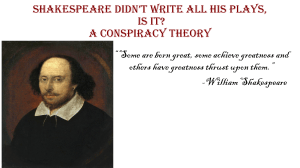 Shakespeare Authorship Conspiracy Theory