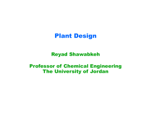 Plant Design Course Syllabus - Chemical Engineering