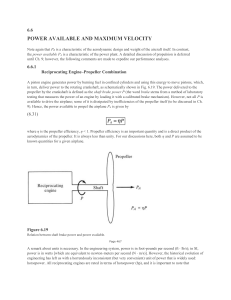 Power Available and Maximum Velocity in Aircraft