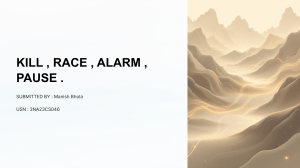 Understanding Kill, Race, Alarm, and Pause in Operating Systems