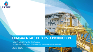 Fundamentals of Subsea Production