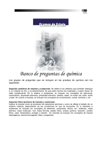 Banco de preguntas de qu&iacute;mica para el Examen de Estado