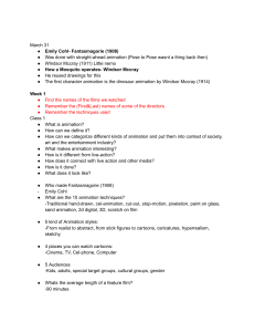 Animation Lecture Notes: History & Techniques