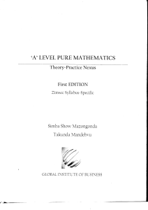 A-Level Pure Mathematics Theory-Practice Nexus Textbook