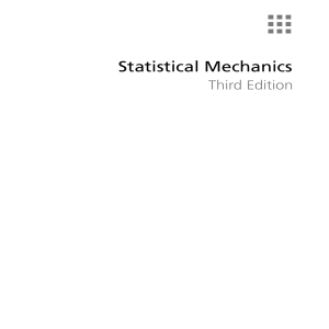 Statistical Mechanics Third Edition Textbook