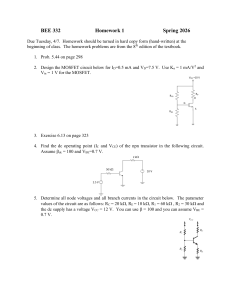 BEE 332 Homework 1 Spring 2026 Electronics Problems