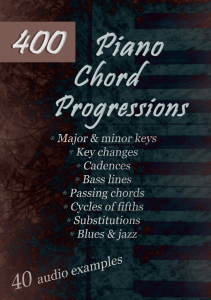400 Piano Chord Progressions: Major, Minor, Blues & Jazz