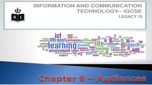 Chapter 9: Audiences in ICT - iGCSE Legacy