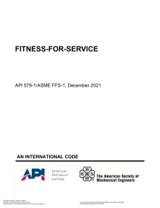 API 579-1/ASME FFS-1 Fitness-For-Service Standard