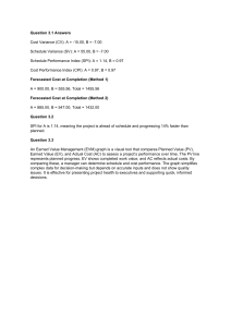 Earned Value Management Answers