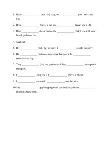 English Conditional Sentences Exercises