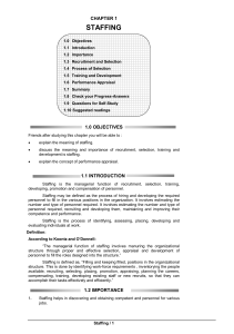 Chapter 1: Staffing in Management