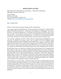 Motivation Letter for PhD in ML-based Flood Prediction