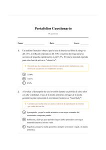 Portafolios Cuestionario - Worksheet