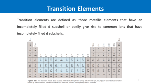 Transition Elements Properties & Characteristics