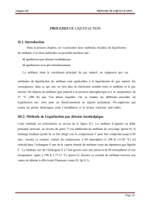 Proc&eacute;d&eacute;s de liqu&eacute;faction du m&eacute;thane : m&eacute;thodes d'&eacute;tude