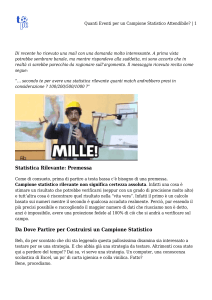 Quanti Eventi per un Campione Statistico Attendibile?