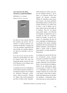 Rese&ntilde;a: Las muertes de Dios de Juan Antonio Estrada
