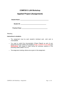 COMP2013 LAN Workshop Assignment