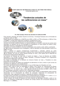 Tendencias actuales en calibraciones de masa