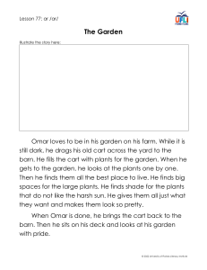Lesson 77: ar /ar/ - The Garden Phonics Reading