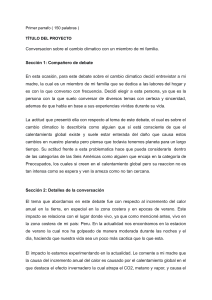 Conversaci&oacute;n sobre cambio clim&aacute;tico con mi familia: Proyecto de entrevista