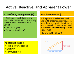 Active, Reactive, and Apparent Power in Electrical Circuits