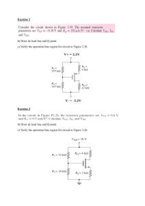 Transistor Circuit Exercises: DC Load Lines & Biasing