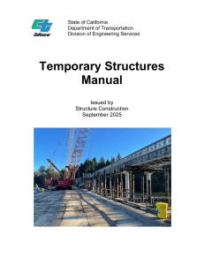 Caltrans Temporary Structures Manual 2025