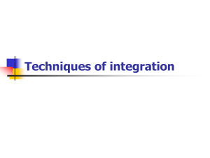 Techniques of Integration: Trigonometric Substitution & Partial Fractions