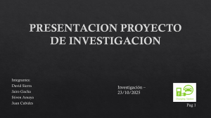 Presentaci&oacute;n Proyecto de Investigaci&oacute;n: Estaciones de Carga El&eacute;ctrica en Centro Comercial
