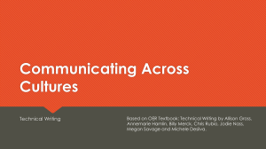 Communicating Across Cultures in Technical Writing