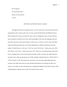 Bob Dylan and Michael Jackson Musical Evolution Analysis