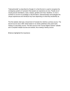 Intersectionality: Overlapping Systems of Oppression