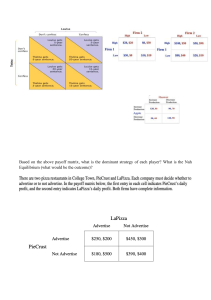 Game Theory Payoff Matrix Analysis