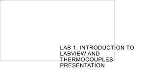 Lab 1: Introduction to LabVIEW and Thermocouples