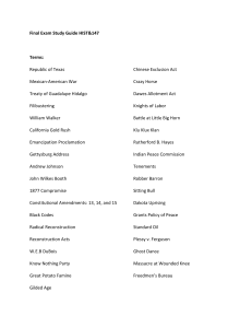 HIST&147 Final Exam Study Guide: US History Terms & Essay