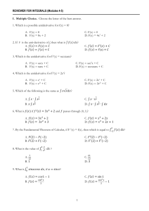 Integral Reviewer Quiz: Modules 4-5