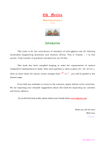 Automobile Engineering Question Bank - Gk Series Volume 1
