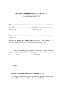 Formulario de Autorizaci&oacute;n para Recoger T&iacute;tulo