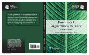 Essentials of Organizational Behavior Textbook