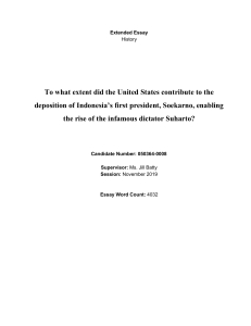 US Role in Soekarno's Deposition and Suharto's Rise