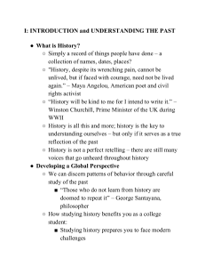 World History: Introduction & Early Humans