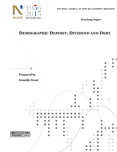 Demographic Deposit, Dividend, and Debt: A Working Paper