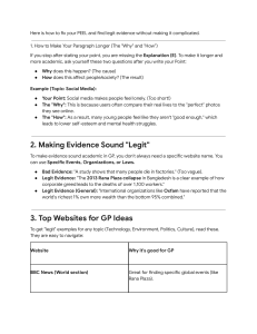 How to Fix PEEL Paragraphs & Find Legit Evidence for GP