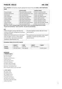 Passive Voice Grammar Exercises for 4th ESO